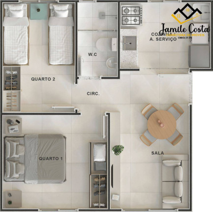 Imagem Casa de Condomínio com 2 Quartos à Venda, 39 m² em Mangabeira - Feira De Santana Imagem Casa de Condomínio com 2 Quartos à Venda, 39 m² em Mangabeira - Feira De Santana