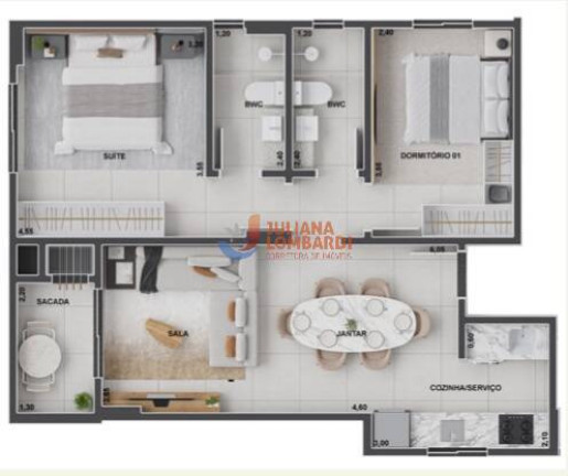 Imagem Apartamento com 3 Quartos à Venda, 60 m² em Cascavel Imagem Apartamento com 3 Quartos à Venda, 60 m² em Cascavel