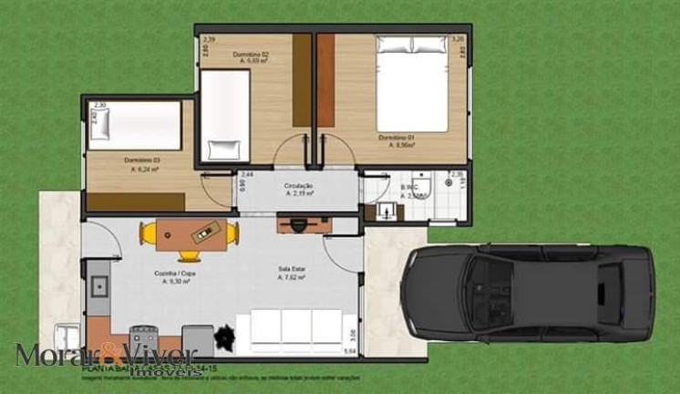 Imagem Casa com 3 Quartos à Venda, 55 m² em São Marcos - São José Dos Pinhais