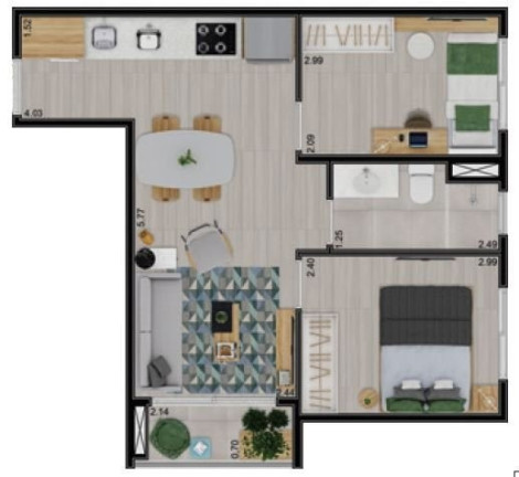 Imagem Imóvel com 1 Quarto à Venda, 24 m² em Brooklin Paulista - São Paulo