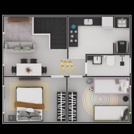 Imagem Casa de Condomínio com 2 Quartos à Venda, 43 m² em Maracanã - Praia Grande Imagem Casa de Condomínio com 2 Quartos à Venda, 43 m² em Maracanã - Praia Grande