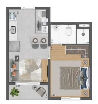 Imagem Apartamento com 1 Quarto à Venda, 34 m² em Campo Belo - São Paulo