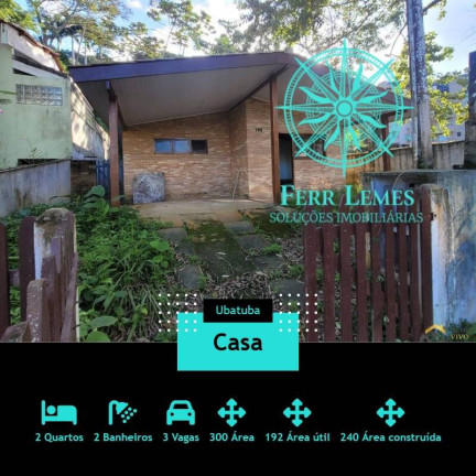 Casa com 2 Quartos à Venda, 192 m² em Toninhas - Ubatuba