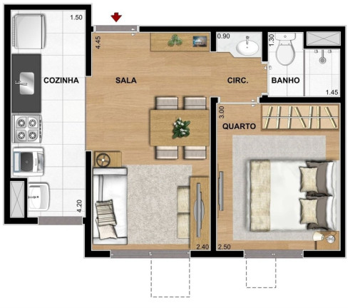 Imagem Imóvel com 2 Quartos à Venda, 44 m² em Riachuelo - Rio De Janeiro