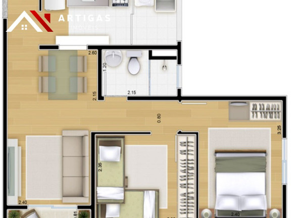Imagem Apartamento com 2 Quartos à Venda, 45 m² em Vila Mendes - São Paulo