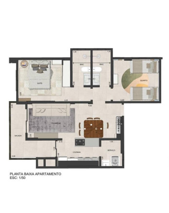Imagem Apartamento com 2 Quartos à Venda, 73 m² em Centro - Cascavel