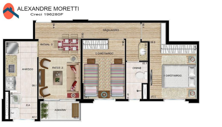Imagem Apartamento com 2 Quartos à Venda, 53 m² em Jardim Sao Carlos - Sorocaba