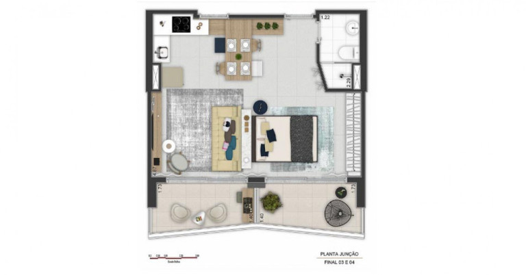 Imagem Imóvel com 1 Quarto à Venda, 22 m² em Centro - São Paulo Imagem Imóvel com 1 Quarto à Venda, 22 m² em Centro - São Paulo