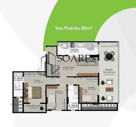Imagem Apartamento com 2 Quartos à Venda, 68 m² em São Brás - Belém Imagem Apartamento com 2 Quartos à Venda, 68 m² em São Brás - Belém