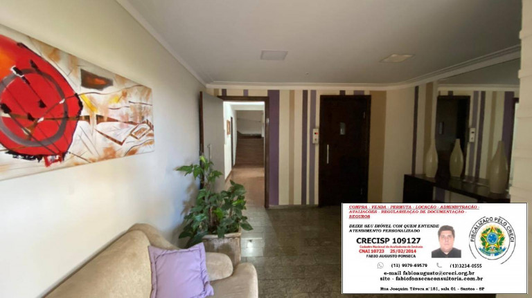 Imagem Apartamento com 3 Quartos à Venda, Locação ou Temporada, 265 m² em Aparecida - Santos Imagem Apartamento com 3 Quartos à Venda, Locação ou Temporada, 265 m² em Aparecida - Santos