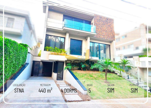 Casa com 4 Quartos à Venda, 440 m² em Tamboré - Santana De Parnaíba