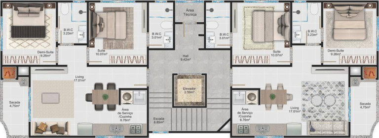 Imagem Apartamento com 2 Quartos à Venda, 62 m² em Perequê - Porto Belo Imagem Apartamento com 2 Quartos à Venda, 62 m² em Perequê - Porto Belo