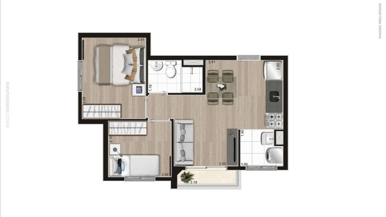 Imagem Imóvel com 2 Quartos à Venda, 37 m² em Morumbi - São Paulo Imagem Imóvel com 2 Quartos à Venda, 37 m² em Morumbi - São Paulo