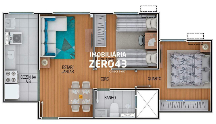 Imagem Apartamento com 2 Quartos à Venda, 47 m² em Gleba Fazenda Palhano - Londrina Imagem Apartamento com 2 Quartos à Venda, 47 m² em Gleba Fazenda Palhano - Londrina