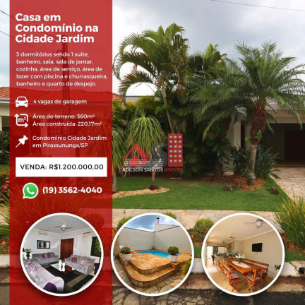 Imagem Casa de Condomínio com 3 Quartos à Venda, 360 m² em Cidade Jardim - Pirassununga Imagem Casa de Condomínio com 3 Quartos à Venda, 360 m² em Cidade Jardim - Pirassununga