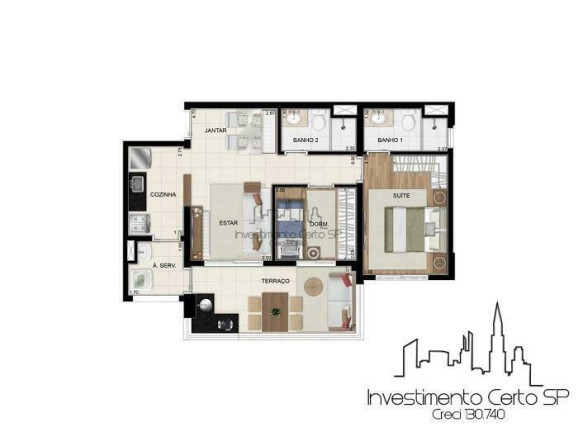 Imagem Apartamento com 2 Quartos à Venda, 63 m² em Tatuapé - São Paulo Imagem Apartamento com 2 Quartos à Venda, 63 m² em Tatuapé - São Paulo
