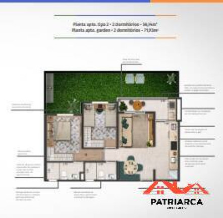 Imagem Apartamento com 2 Quartos à Venda, 52 m² em Chácara Bela Vista - Sumaré