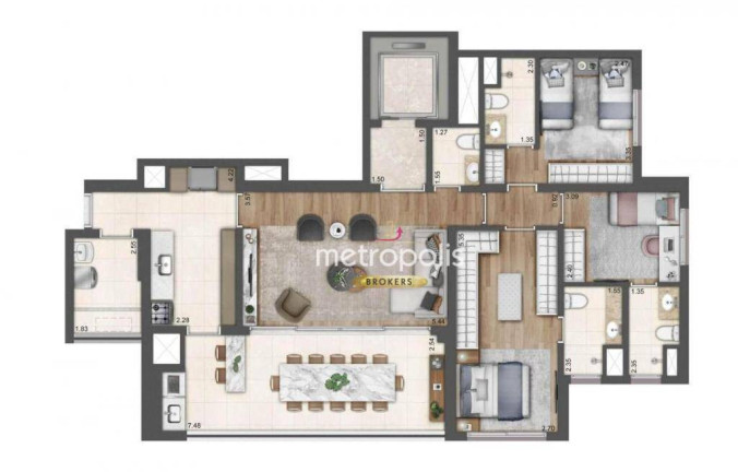 Imagem Apartamento com 3 Quartos à Venda, 123 m² em Jardim Aurélia - São Paulo Imagem Apartamento com 3 Quartos à Venda, 123 m² em Jardim Aurélia - São Paulo