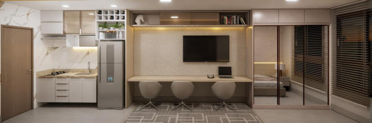 Imagem Apartamento com 1 Quarto à Venda, 20 m² Imagem Apartamento com 1 Quarto à Venda, 20 m²