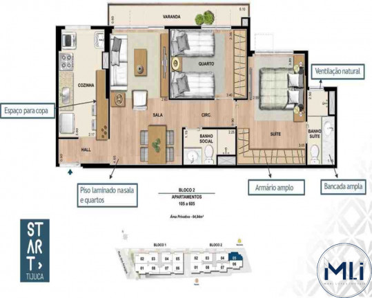 Imagem Imóvel com 2 Quartos à Venda, 69 m² em Tijuca - Rio De Janeiro