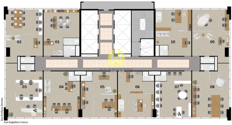 Imagem Sala Comercial à Venda, 84 m² em Centro - Curitiba