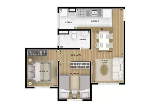 Imagem Apartamento com 2 Quartos à Venda, 42 m² em Parque São Vicente - Mauá Imagem Apartamento com 2 Quartos à Venda, 42 m² em Parque São Vicente - Mauá
