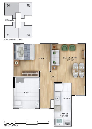 Imagem Apartamento com 2 Quartos à Venda, 41 m² em Ipanema - Porto Alegre