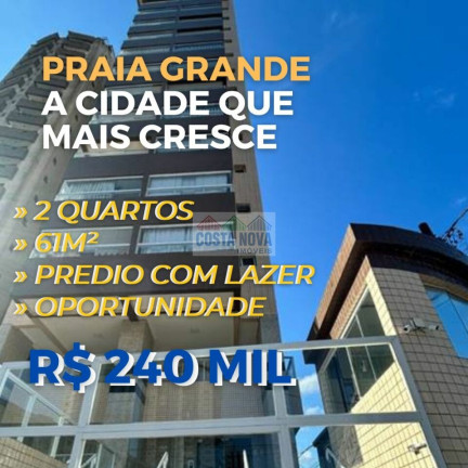 Apartamento com 2 Quartos à Venda, 61 m² em Aviação - Praia Grande