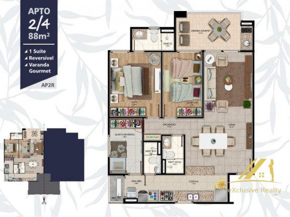 Imagem Apartamento com 3 Quartos à Venda, 68 m² em Palame - Esplanada