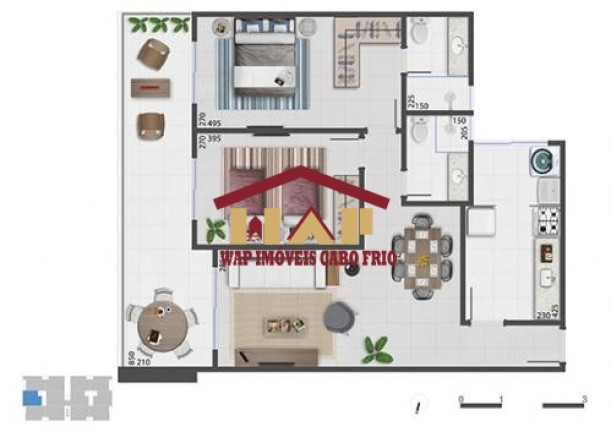 Imagem Apartamento com 2 Quartos à Venda, 80 m² em Jardim Excelsior - Cabo Frio