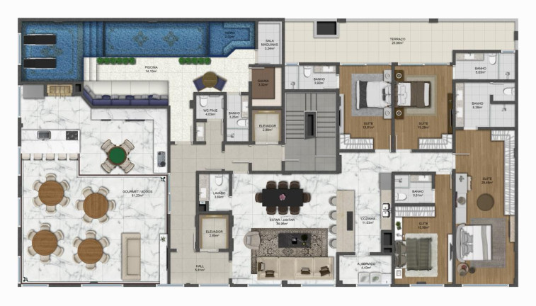 Imagem Apartamento com 4 Quartos à Venda, 242 m² em Centro - Capão Da Canoa Imagem Apartamento com 4 Quartos à Venda, 242 m² em Centro - Capão Da Canoa