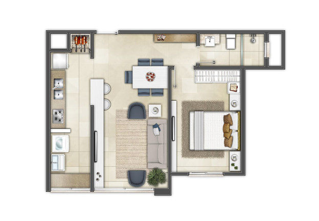 Imagem Apartamento com 1 Quarto à Venda, 40 m² em Engenho Velho - Torres Imagem Apartamento com 1 Quarto à Venda, 40 m² em Engenho Velho - Torres