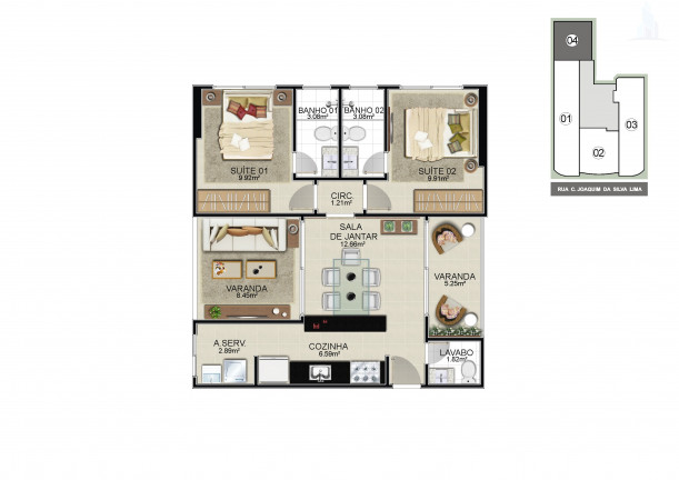 Imagem Imóvel com 2 Quartos à Venda, 65 m² em Centro - Guarapari