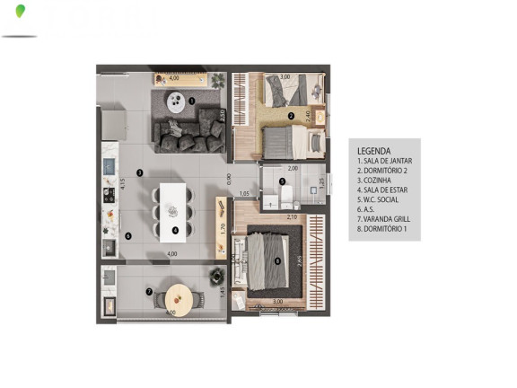 Imagem Apartamento com 2 Quartos à Venda, 51 m² em Jardim Simus - Sorocaba
