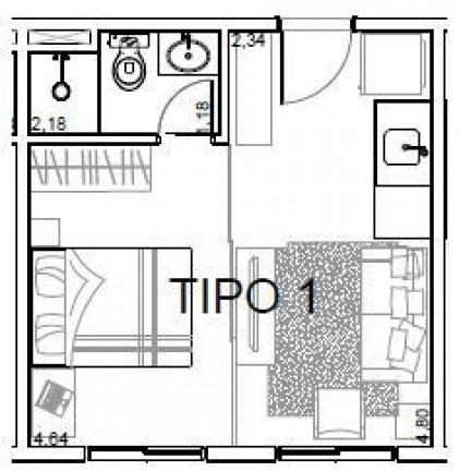 Imagem Imóvel com 1 Quarto à Venda, 24 m² em Pinheiros - São Paulo
