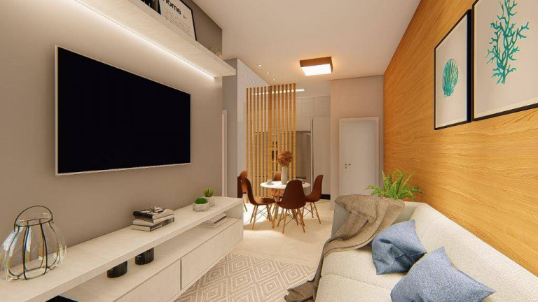 Imagem Apartamento com 2 Quartos à Venda, 60 m² em Guilhermina - Praia Grande