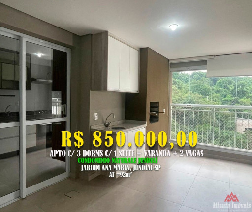 Apartamento com 3 Quartos à Venda, 92 m² em Jardim Flórida - Jundiaí