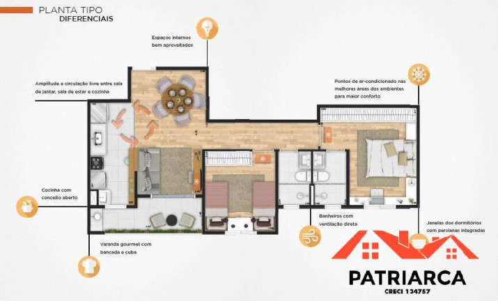 Imagem Apartamento com 2 Quartos à Venda, 60 m² em Santa Terezinha - Paulínia Imagem Apartamento com 2 Quartos à Venda, 60 m² em Santa Terezinha - Paulínia