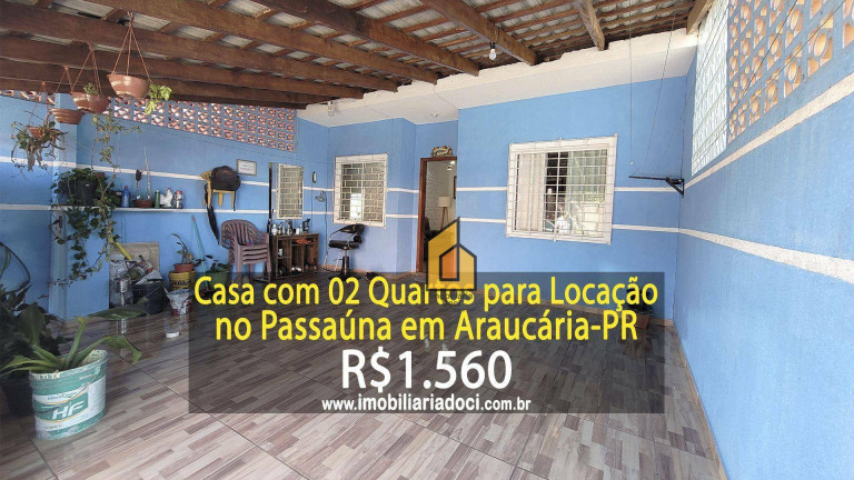 Casa com 2 Quartos para Alugar, 54 m² em Passauna - Araucária
