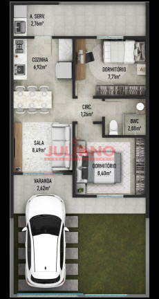Imagem Casa com 2 Quartos à Venda, 46 m² em Itajaí