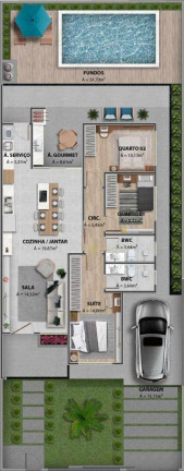 Imagem Casa com 3 Quartos à Venda, 126 m² em Forquilhas - São José