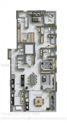 Imagem Apartamento com 3 Quartos à Venda, 188 m² em Jardim Ilhas Do Sul - Ribeirão Preto Imagem Apartamento com 3 Quartos à Venda, 188 m² em Jardim Ilhas Do Sul - Ribeirão Preto