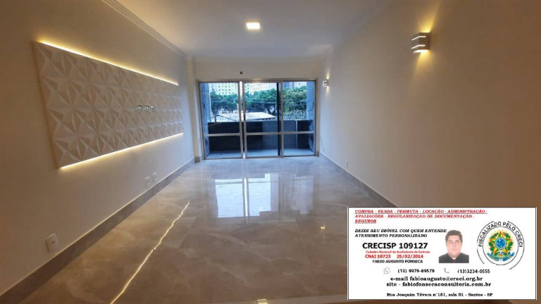 Apartamento com 3 Quartos à Venda, 134 m² em José Menino - Santos