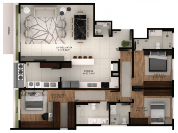 Imagem Imóvel com 3 Quartos à Venda, 152 m² em Centro - Florianópolis