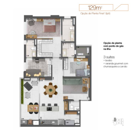 Imagem Apartamento com 3 Quartos à Venda, 129 m² em Setor Bueno - Goiânia