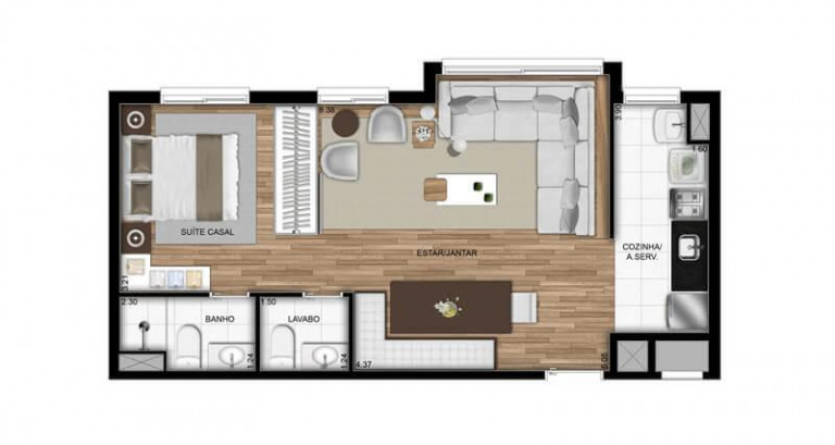Imagem Apartamento com 1 Quarto à Venda, 52 m² em Partenon - Porto Alegre
