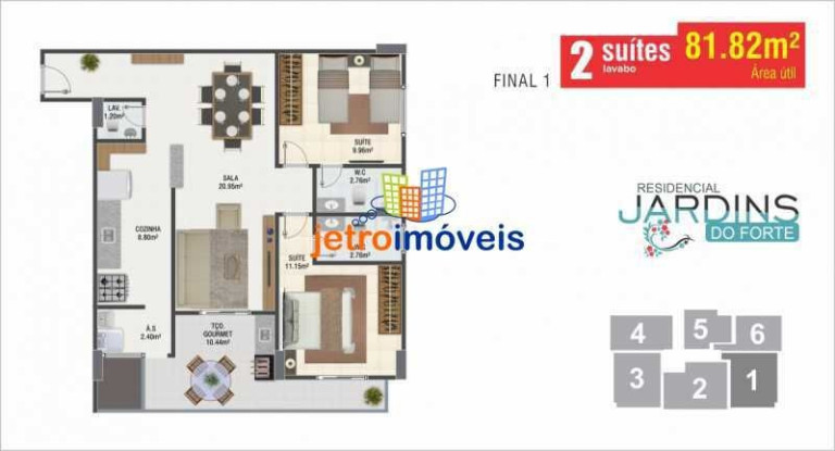 Imagem Apartamento à Venda, 54 m² em Canto Do Forte - Praia Grande Imagem Apartamento à Venda, 54 m² em Canto Do Forte - Praia Grande
