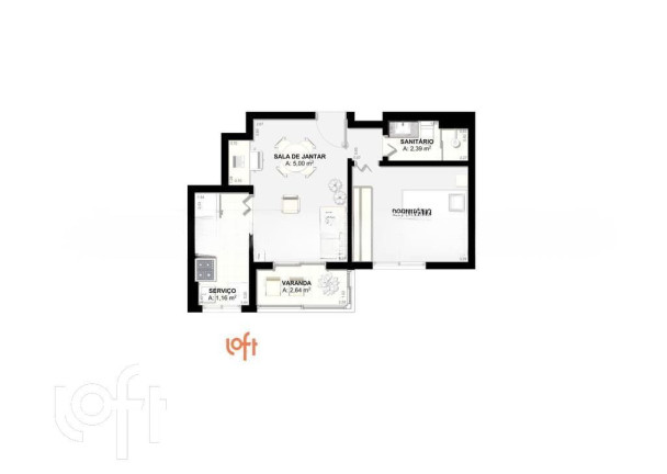 Foto do imóvel Apartamento com 1 Quarto à Venda, 34 m² em Bela Vista - São Paulo