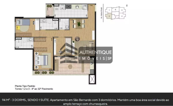 Imagem Apartamento com 2 Quartos à Venda, 94 m² em Centro - São Bernardo Do Campo