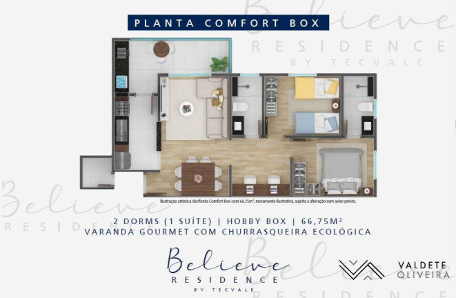 Imagem Apartamento com 2 Quartos à Venda, 67 m² em Jardim Ismênia - São José Dos Campos